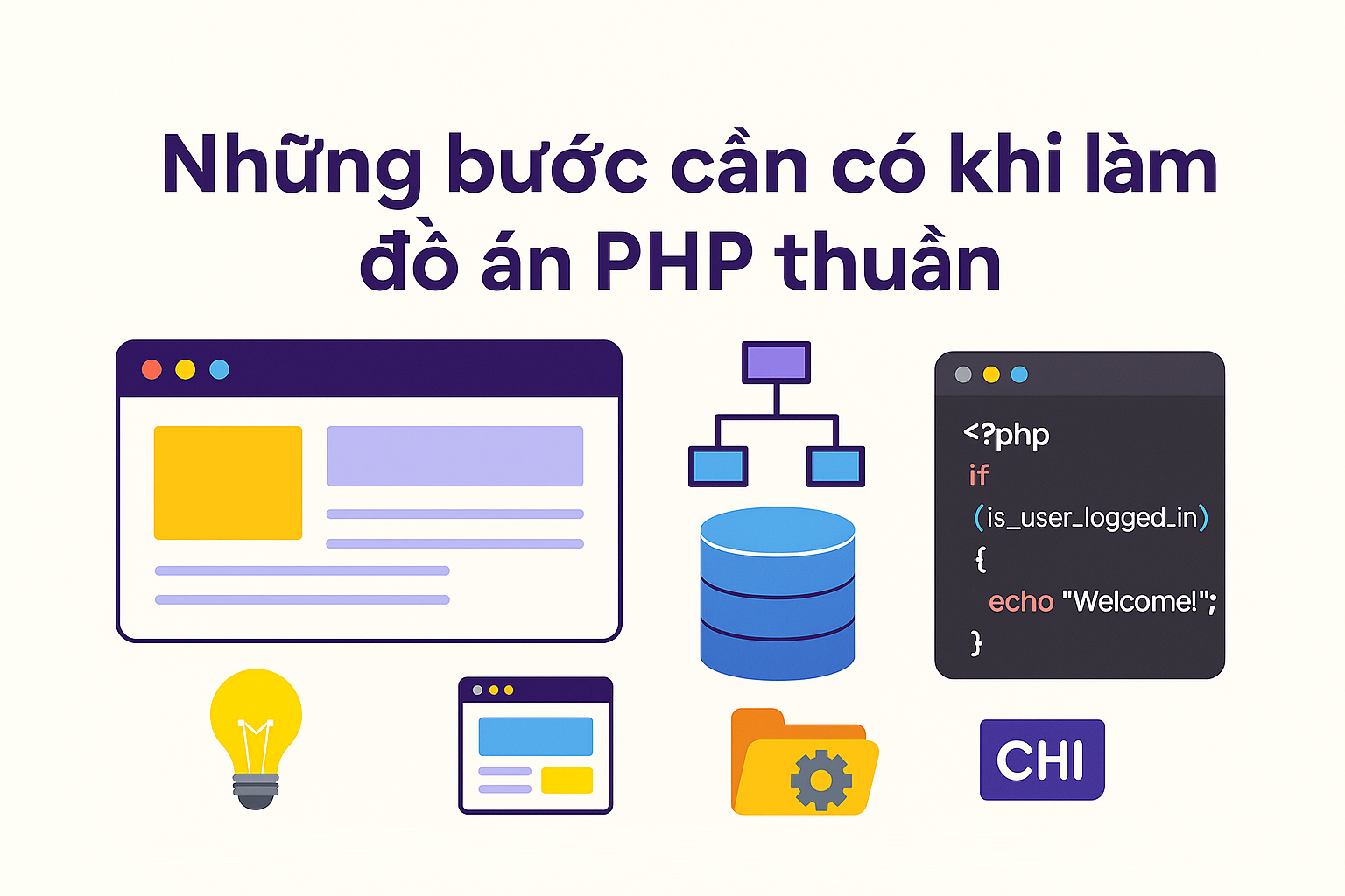 Những bước cần có khi làm đồ án PHP thuần