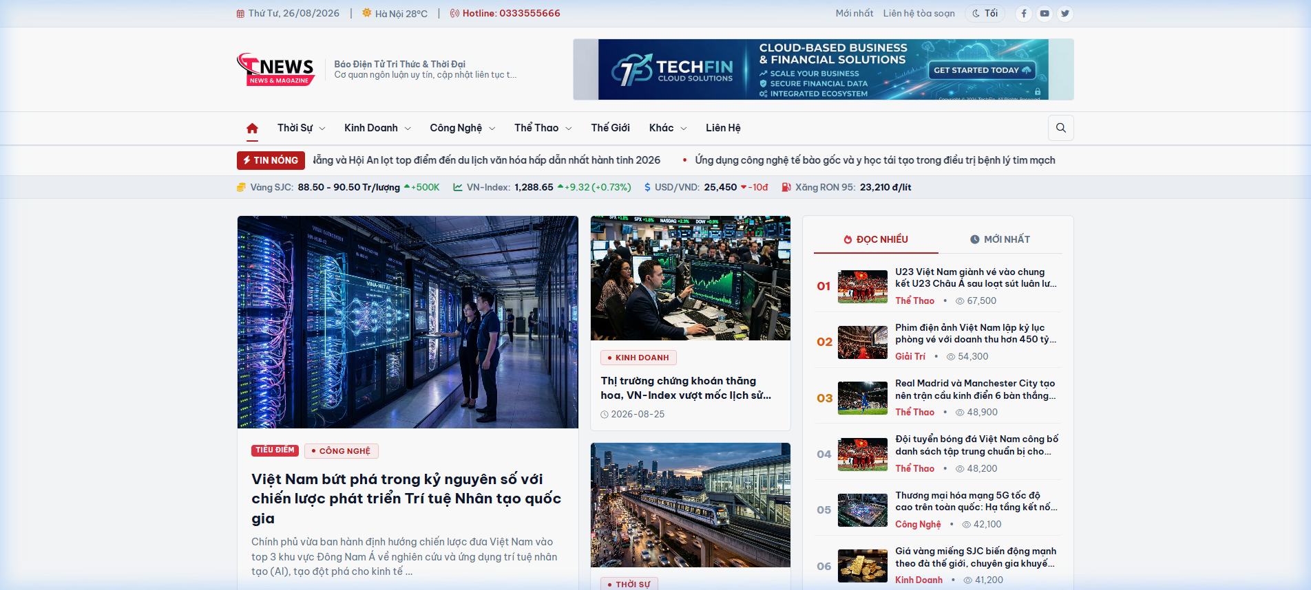 Source Code Web Tin Tức News Sử Dụng PHP - Có Báo Cáo