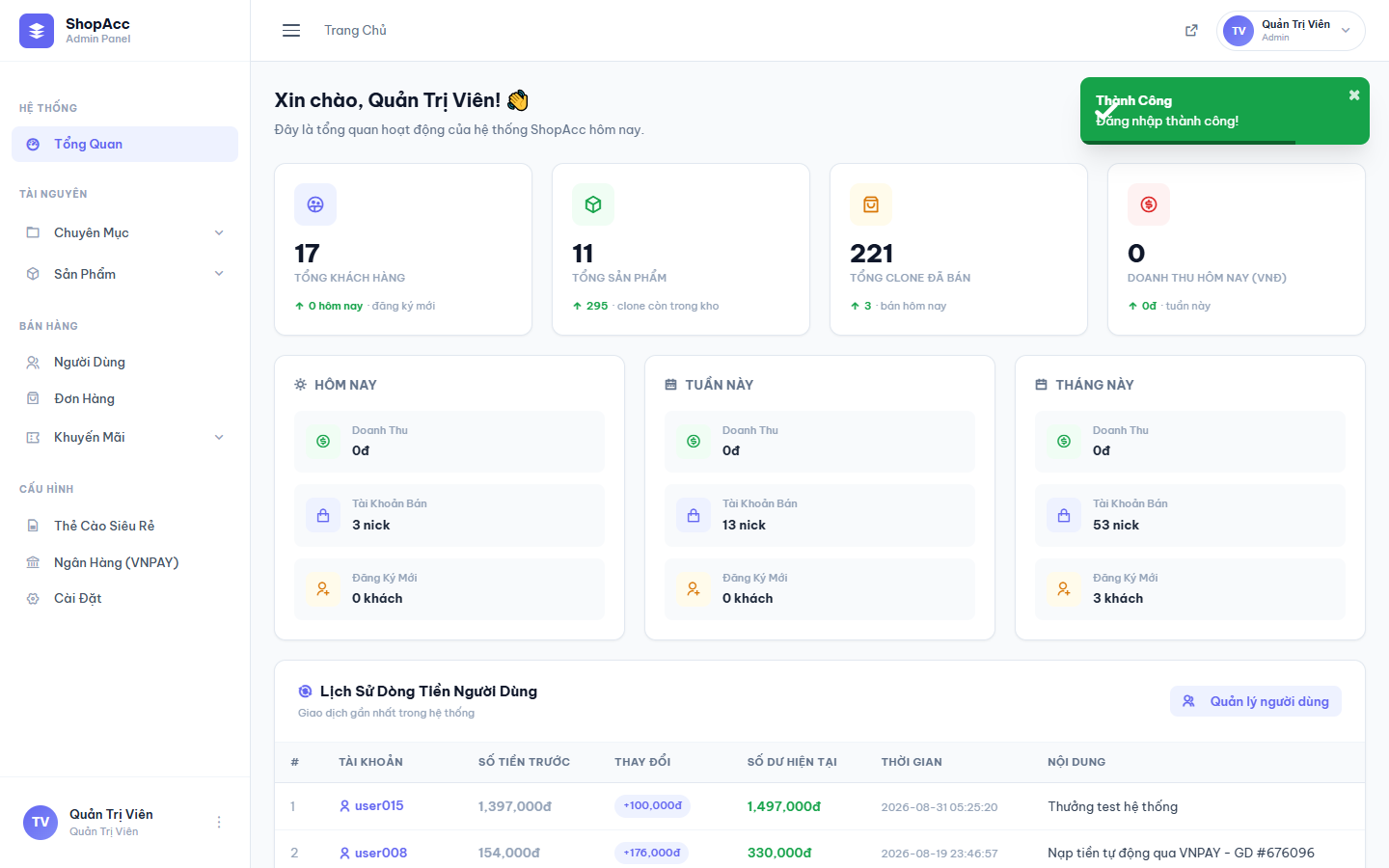 Code Website Bán Tài Khoản Game Full Chức Năng - PHP MySQL - Ảnh 7