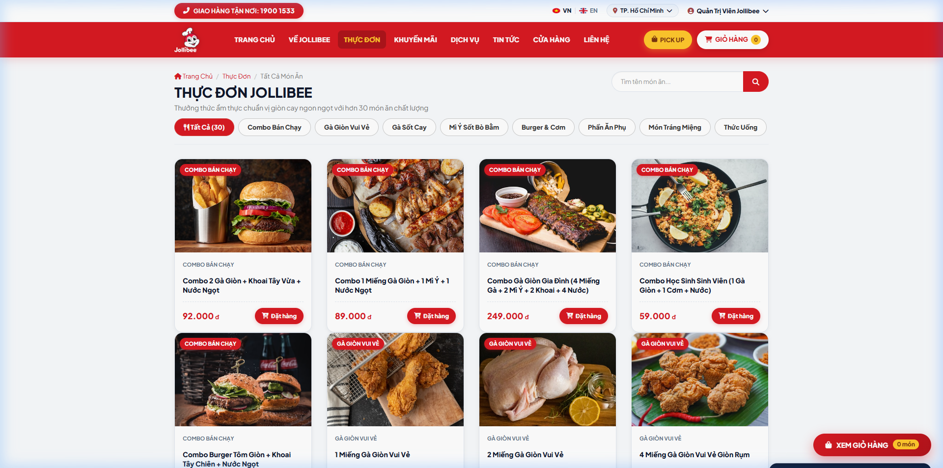 Source Code Đặt Mua Gà Rán Jollibee - PHP Mô Hình MVC - Ảnh 2