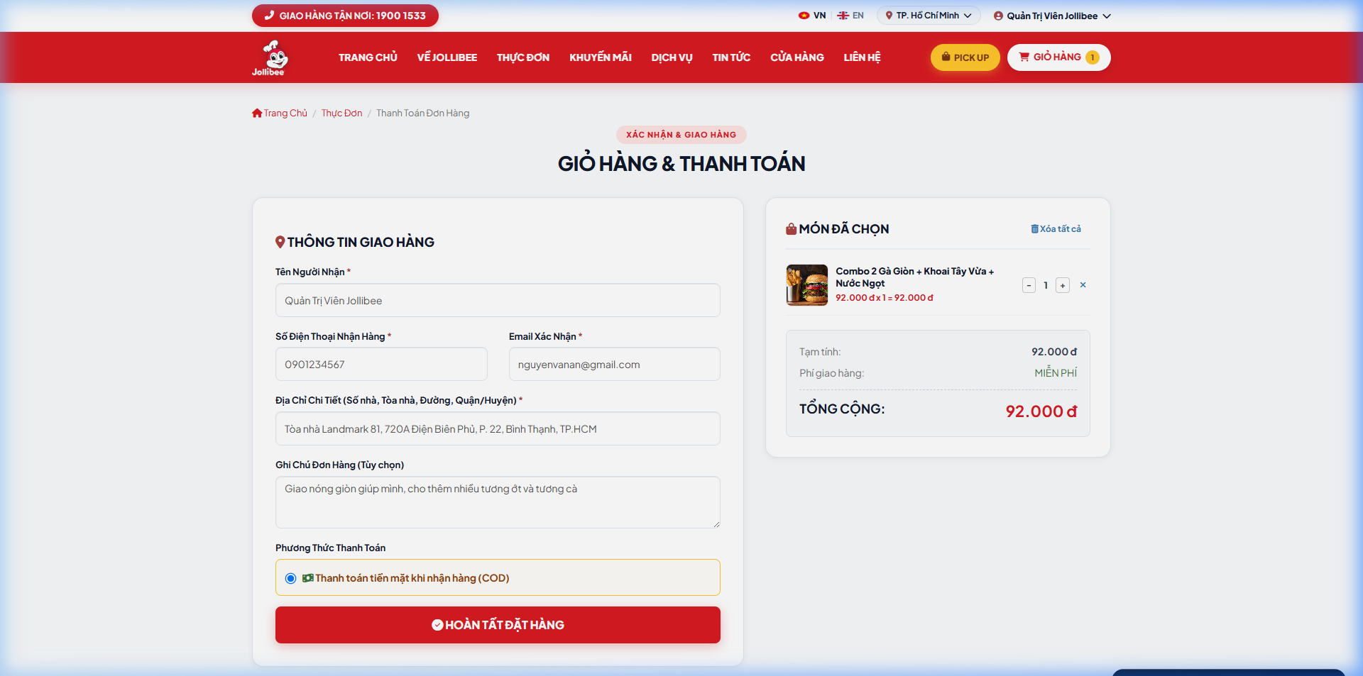 Source Code Đặt Mua Gà Rán Jollibee - PHP Mô Hình MVC - Ảnh 4