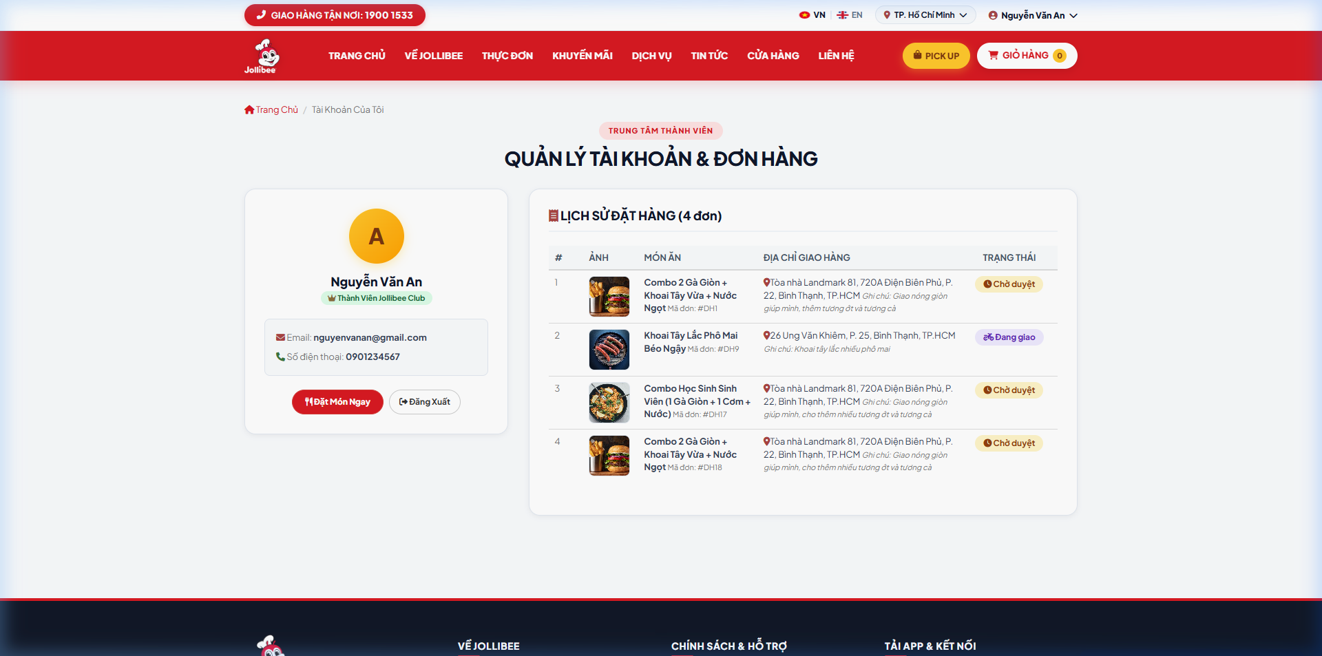 Source Code Đặt Mua Gà Rán Jollibee - PHP Mô Hình MVC - Ảnh 6