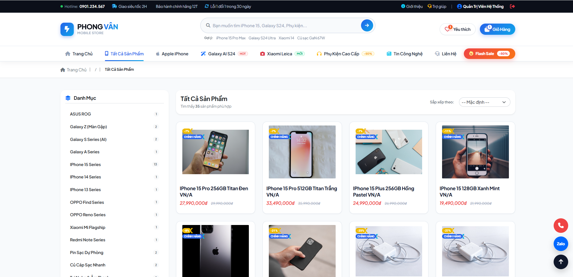 Code Web Bán Điện Thoại Di Động Full Chức Năng - PHP Laravel - Ảnh 2