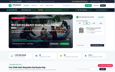 Code Website Kêu Gọi Thiện Nguyện & Quản Lý Hoạt Động Thiện Nguyện - Laravel Full Báo Cáo