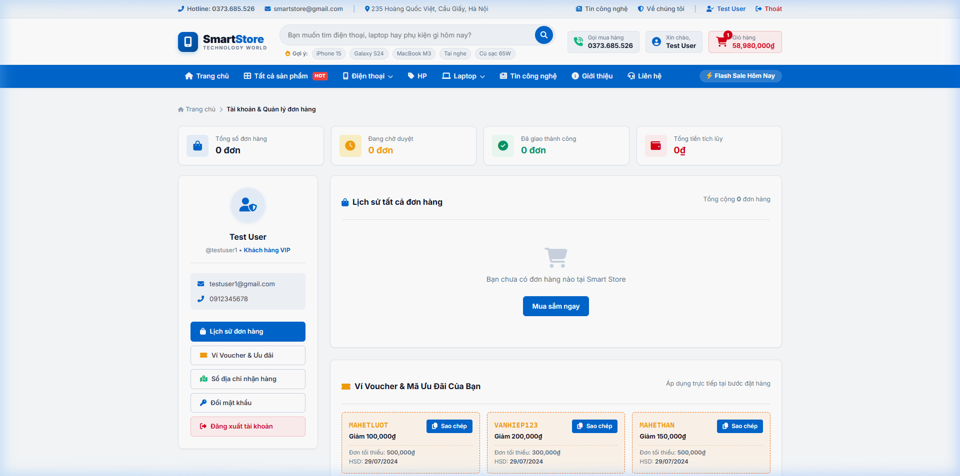 Code Website Bán Điện Thoại, Laptop & Phụ Kiện Tích Hợp Thanh Toán - PHP MySQL Có Báo Cáo - Ảnh 5