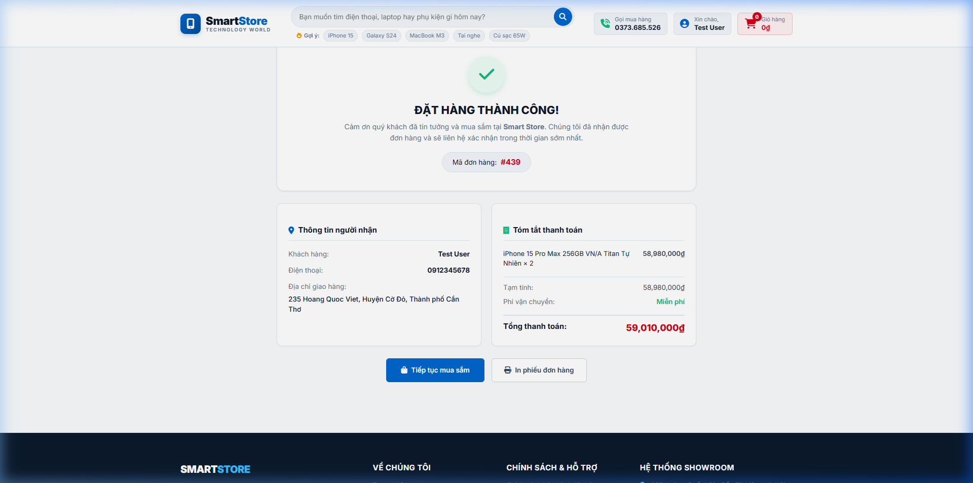 Code Website Bán Điện Thoại, Laptop & Phụ Kiện Tích Hợp Thanh Toán - PHP MySQL Có Báo Cáo - Ảnh 8